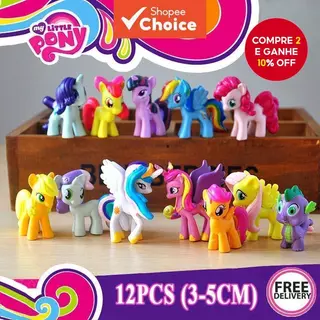 12 Pçs/Set Cor Aleatória My Little Pony PVC Bolo Topper Figuras De Ação Para Crianças/Meninas em Oferta na Shopee
