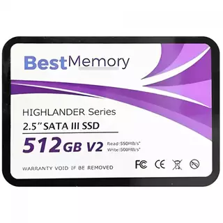 SSD BestMemory Highlander V2, 512GB, Sata III, Leitura 550MBs E Gravação 500MBs, BTSDA-512G-550 em Oferta na Shopee