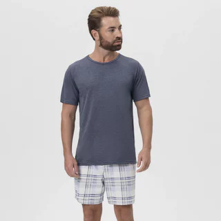 Pijama Masculino Curto Mensageira da Paz 033477 em Oferta na Shopee