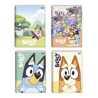 Caderno Costurado Jandaia Universitário Capa Dura Bluey 80 Folhas - Embalagem com 5 Unidades Sortidas em Oferta na Shopee