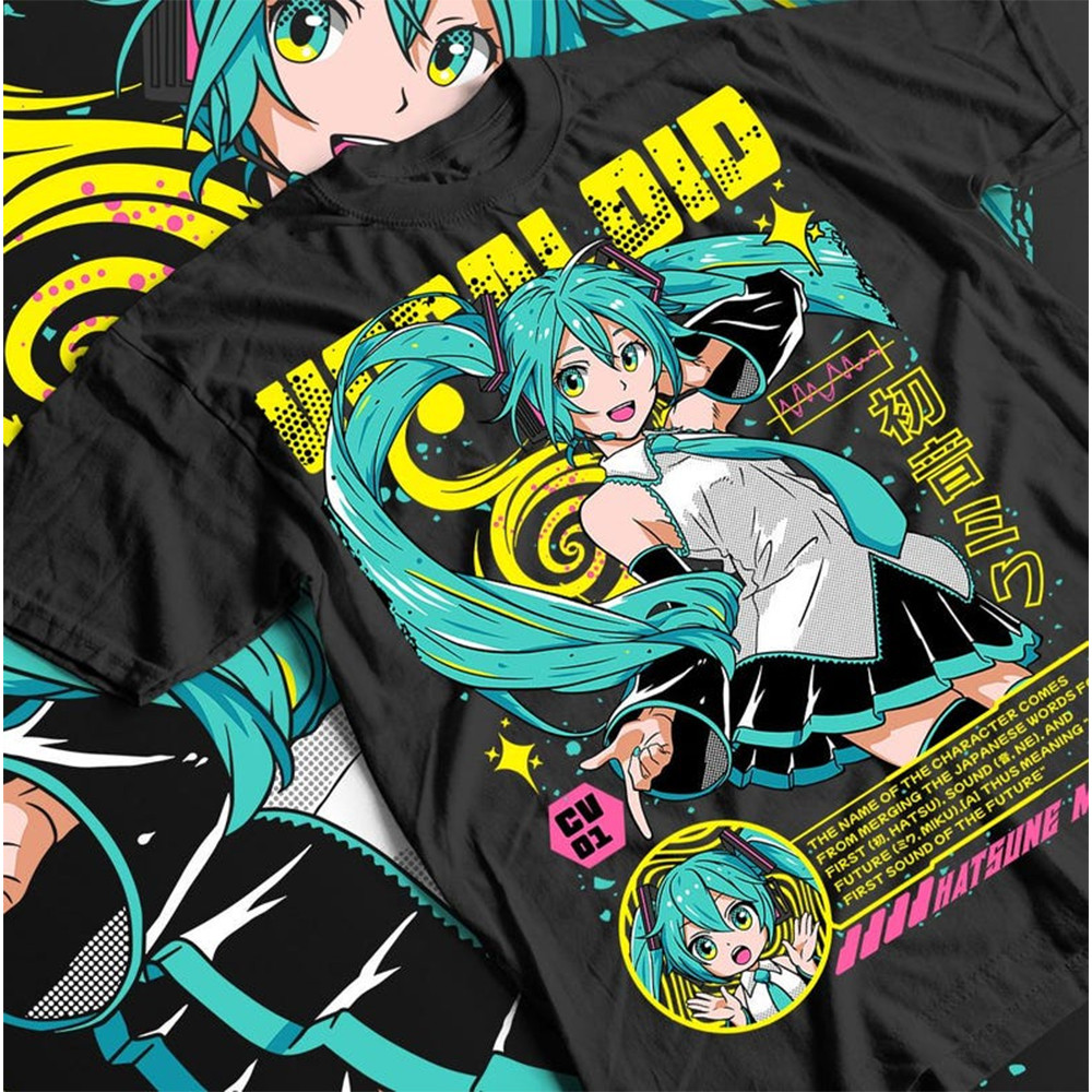 Camiseta Masculina Feminina Estampa Hatsune Miku Vocaloid T-shirt