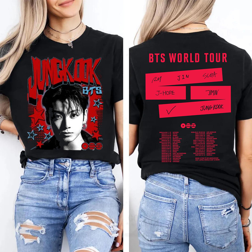 Camiseta Masculina Feminina Estampa BTS Foto Arirang Group T-shirt