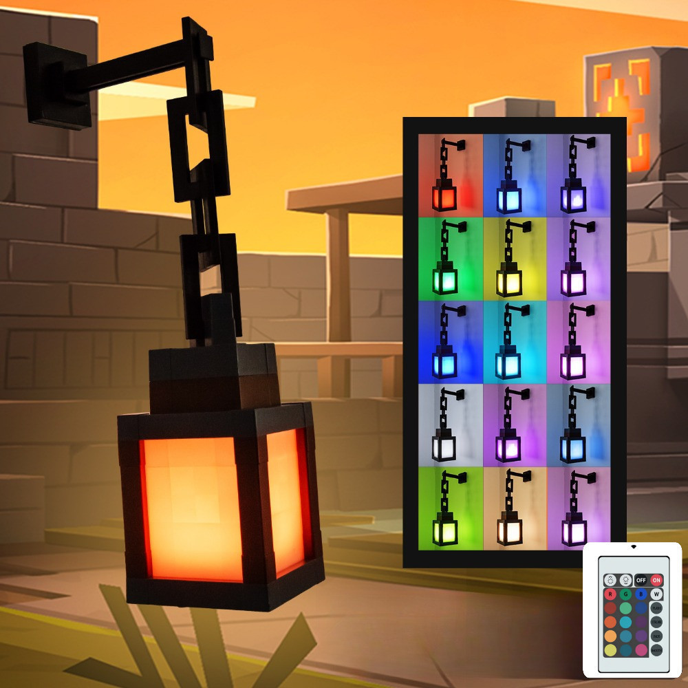 Luz Noturna Estilo Minecraft Lâmpada LED Pixel Criativa Atmosfera Luz Portátil Adequada para Carros