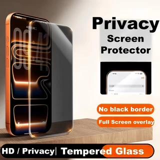 Vidro Temperado Sem Bordas Para iPhone 17 16 15 18 Pro Max Duo 17e 18 Plus 16E Protetor De Tela HD/Privacidade Filme De