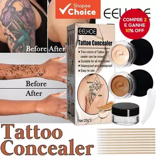 Corretor de Tatuagem Profissional à Prova d'Água para Cobertura de Cicatrizes e Manchas - 1 Conjunto em Oferta na Shopee