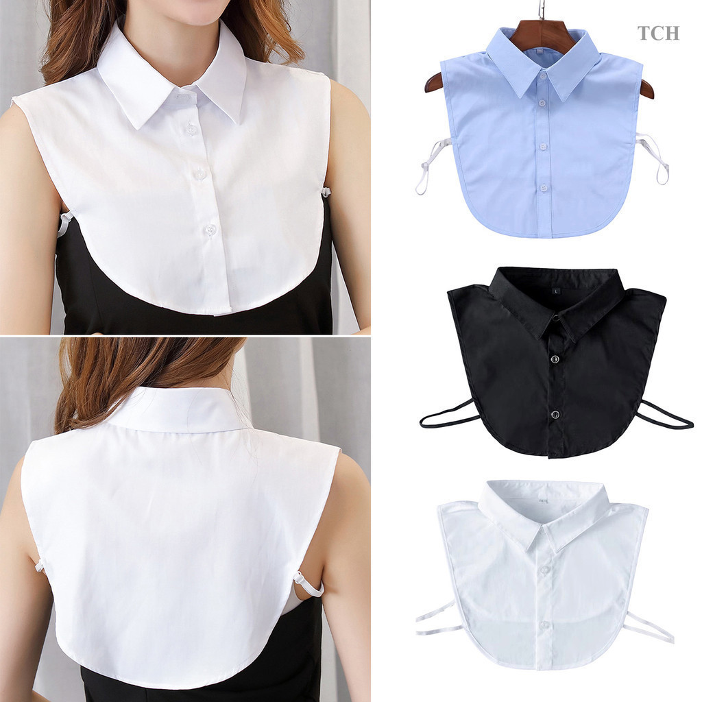 TCH 1 Peça Camisa Destacável Gola Falsa Para Mulheres Blusa Suéter