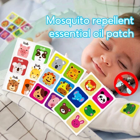Kit 360 Adesivos Repelentes de Mosquito Infantil Não Tóxico 72h Proteção Insetos