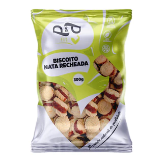 Biscoito Amanteigado Nata Recheada 300g P&P em Oferta na Shopee