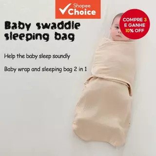 Swaddle De Gaze De Algodão Anti-Susto – Envoltório Recém-Nascido Para Dormir Calmante , Certificado Classe A em Oferta na Shopee