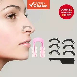 Conjunto de Modelador e Clip Nasal - Massageador Plástico Invisível para Correção Indolor do Nariz em Oferta na Shopee