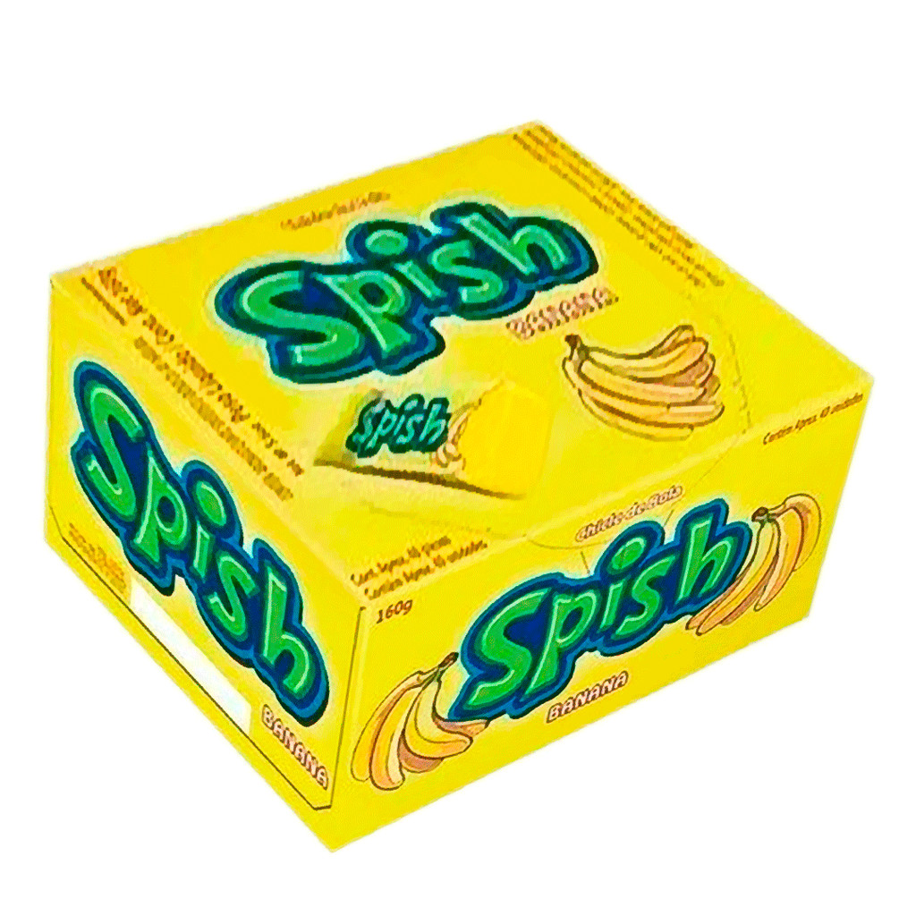 Chiclete Spish Banana c/40 | Shopee Brasil