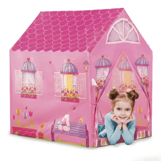 Barraca Infantil Minha Casinha Rosa Tecido Fácil Montar 95cm x 102cm x 72cm Selo Inmetro