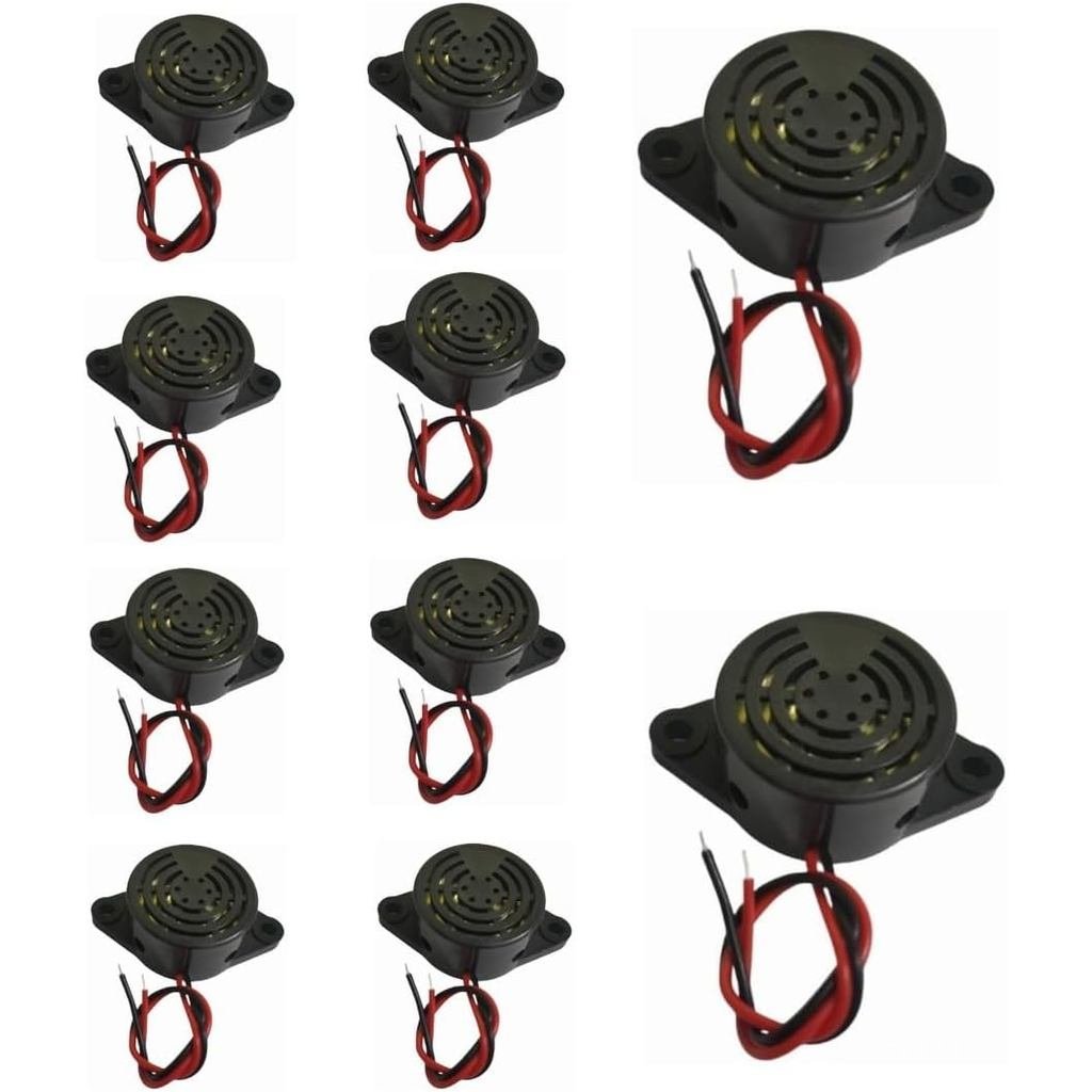 DC 3-24V 80dB Active Piezo Electronic Buzzer Beep Tone Alarm Ringer ...