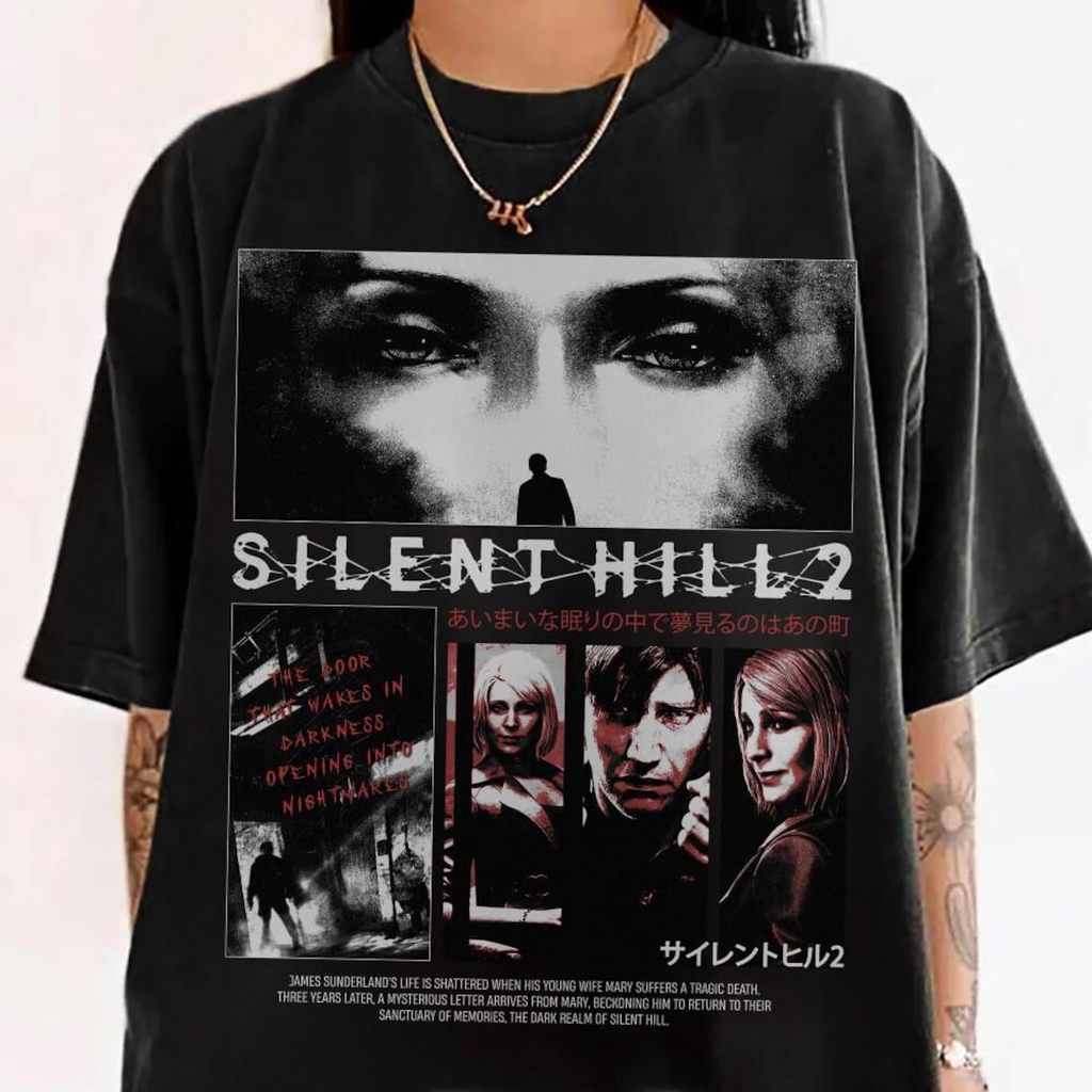 Camiseta Unissex Algodão Vintage 90s Bootleg Style Silent Hill II