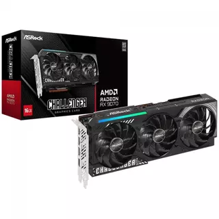 Placa de Vídeo ASRock AMD Radeon RX 9070 Challenger, 16GB, GDDR6, FSR, Ray Tracing, 90-GA5NZZ-00UANF