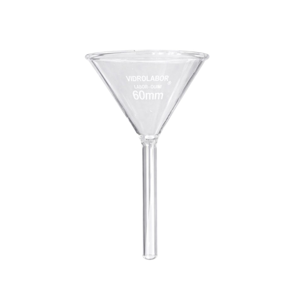 Funil Vidro Analítico Liso Haste Curta 60mm Vidrolabor | Shopee Brasil