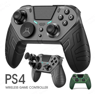 Controlador PS4 Dupla Vibração Bluetooth Gamepad Função Turbo Programável Para PS4/Android/IOS/PC