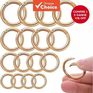 Feminino 10 Pçs Anel Clipe Primavera Fecho Redondo Mini Mosquetão Para Saco Bolsa Alça Artesanato Jóias Fazendo Dourado em Oferta na Shopee