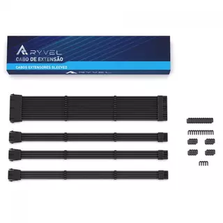 Cabos Extensores Sleeved Ryvel, Banhado a Ouro, 30cm, RY-CS-BL em Oferta na Shopee