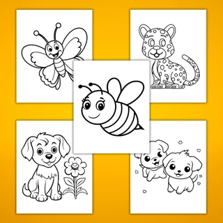 200 Desenhos para Colorir Animais Infantil Educativas em Oferta na Shopee