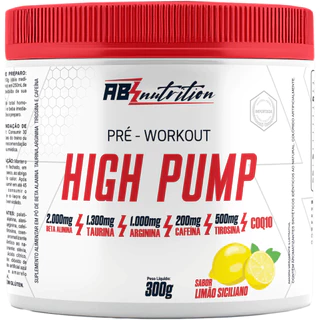 Pré Treino High Pump Limão 300g em Oferta na Shopee