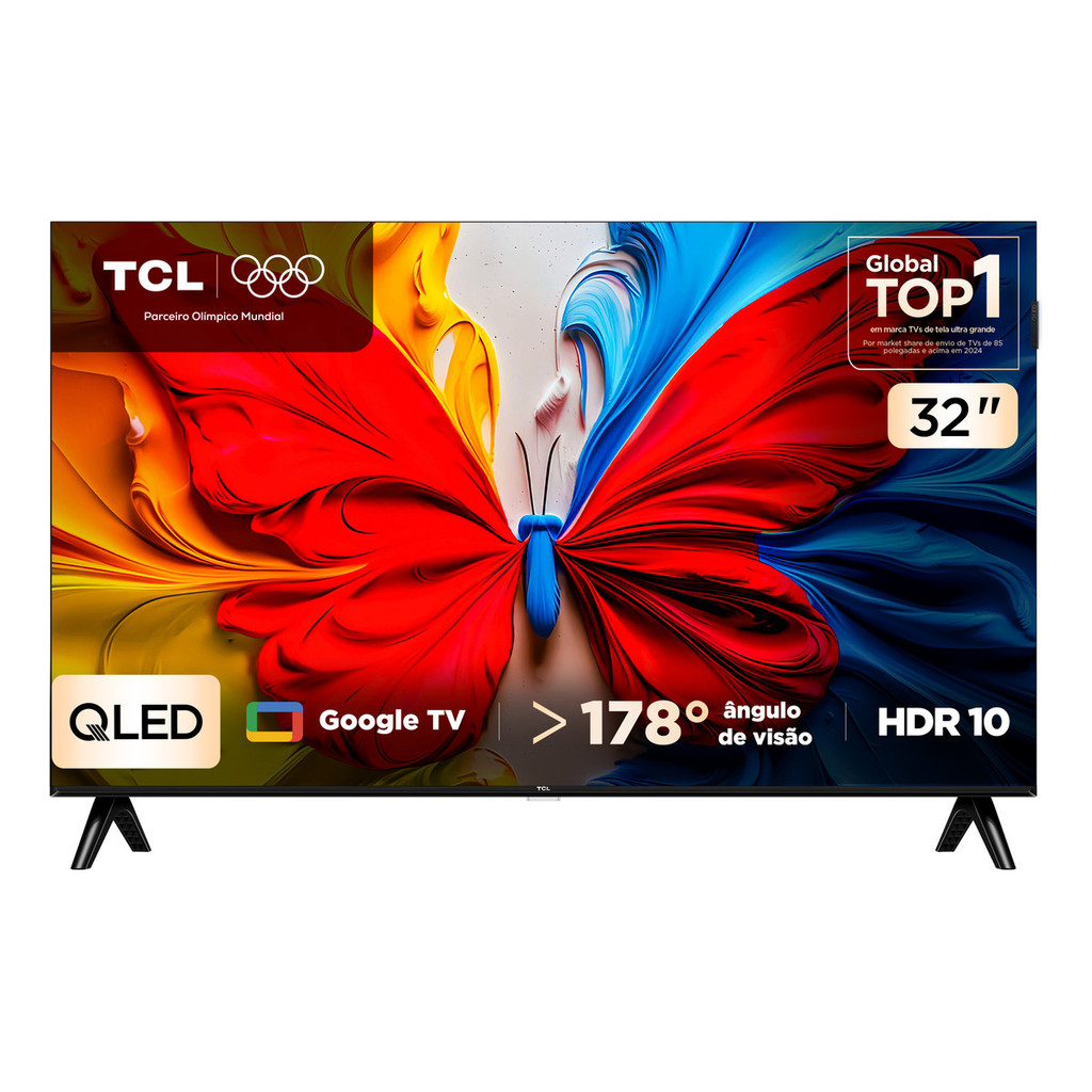 Smart TV TCL 32 Polegadas HD QLED S5K WiFi Bluetooth Google TV 2 HDMI ...