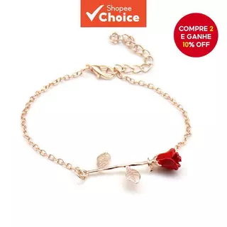 Pulseira De Flor Rosa Vermelha Minimalista Doce Moda Joias Fornecedor Por Atacado em Oferta na Shopee