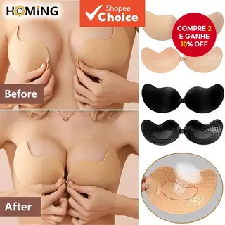 2 Pares De Sutiã Push-Up De Silicone Invisível , Intensificador De Decote Adesivo Reutilizável Para Mulheres em Oferta na Shopee