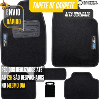 Jogo Tapete De Carpete Personalizado Ford Luxo Preto em Oferta na Shopee