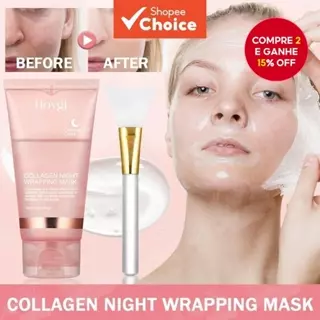 Máscara Noturna Peeling de Colágeno para Limpeza Profunda, Hidratação e Firming - 75g em Oferta na Shopee