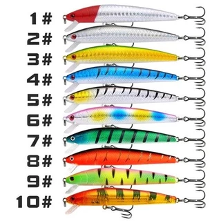 Kit 5/10 Pcs Iscas Artificiais Importadas 1/2 Meia Água de 9 cms e 8,5 gramas Pesca Tucunaré Traíra Dourado Robalo Black