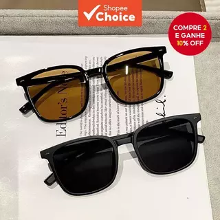 Óculos De Sol Unissex Com Armação Quadrada E Proteção UV Minimalista Leve ​ Retro Para Uso Diário , Viagens Atividades A em Oferta na Shopee