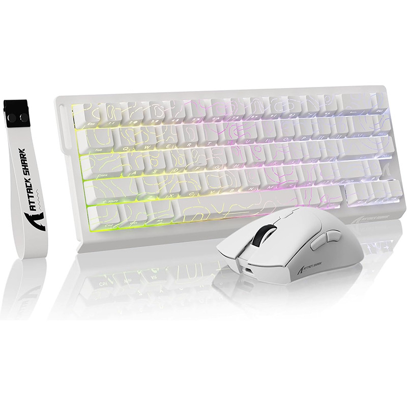 ATTACK SHARK X68 HE Teclado Para Jogos E Mouse R1 Combo 8KHz Com
