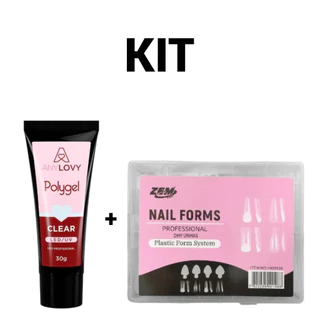 Kit Molde F1 + Polygel Any Lovy Clear em Oferta na Shopee