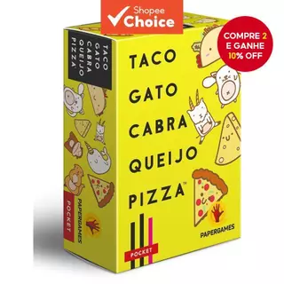 Jogo De Cartas De Pizza De Queijo De Cabra Taco Cat | Divertido De Papel Para Festa Em Família , Ideia Perfeita Presente em Oferta na Shopee