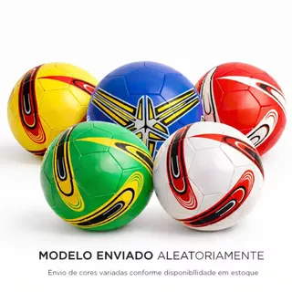 KIT Bola + Bomba Futebol Campo Nº 5 Costurada PVC Cores Variadas Para/Treino E Jogo Oficial Kit com ou sem Bomba