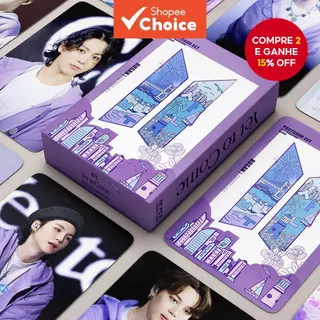 55Pcs/Box Laser Photocards BT21 YTC IN BUSAN Álbum KPOP LOMO Cartão Postal em Oferta na Shopee