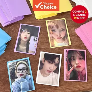 50pcs Porta-Cartões Coloridos 61 * 91mm Idol Photocard Sleeves Protector Card Collection INS Saco De Embalagem Fosco em Oferta na Shopee