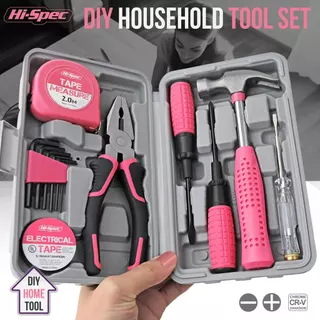 Kit De Ferramentas Para Reparo Doméstico Caixa Essencial Rosa Faculdade/Dorm Home Office Faça Você Mesmo HomeBas