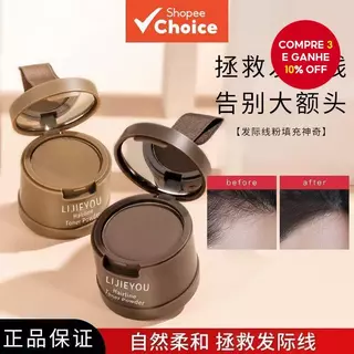 Pó de Contorno de Linha Capilar LIJIEYOU - 5 em 1 para Retoque de Raízes - À Prova D'água e Antidesbotamento - Pronto em Oferta na Shopee