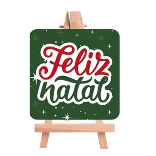 Mini cavalete com plaquinha natal brilhante hd175 em Oferta na Shopee