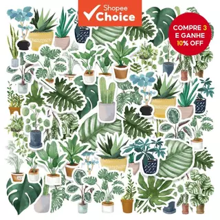 46pcs Adesivos de Cacto e Aloe Vera para Decoração de Papelaria Estudantil e Copos em Oferta na Shopee