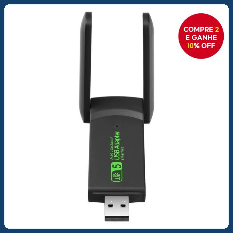 Adaptador USB WiFi Dual Band Realtek RTL8811 650Mbps sem Driver para ...