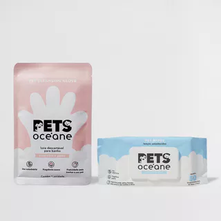 Kit Lenço Umedecido + Luva Descartável para Cachorro e Gato (2 Produtos) em Oferta na Shopee