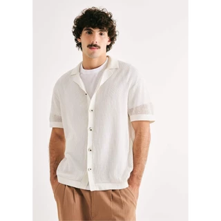 Camisa Masculina Em Tricô Vazado em Oferta na Shopee