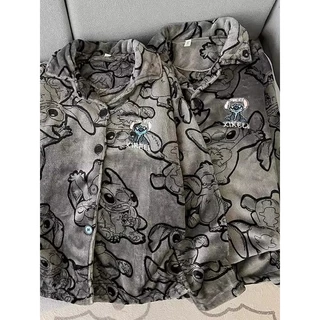 pijama do stitch feminino rosa pijama do stitch Desenhos animados casal pijamas feminino inverno flanela mais veludo eng em Oferta na Shopee