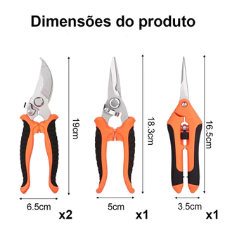 Kit de 4 peças de tesouras de Poda, Ferramentas de jardinagem, tesouras de jardinagem, tesouras de Poda de rosas