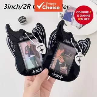 Porta-Cartões De Guitarra Preto De 3 Polegadas | Capa Protetora Para Cartão Fotográfico Kpop Com Corrente De Seleção em Oferta na Shopee
