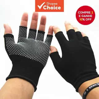 Luvas De Treino Antiderrapantes – Unissex Flexíveis Respiráveis E Elásticas Para Academia/Passeio/Pesca em Oferta na Shopee