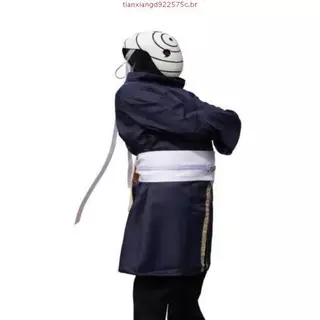 Naruto Shippuden Uchiha Obito Kimono Fantasia de Anime Cosplay Líder da Akatsuki KTA9